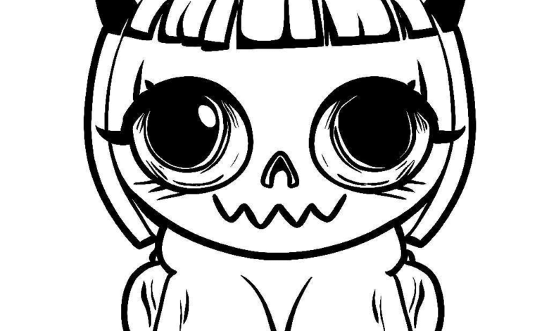Cute Lol Scary Coloring Page