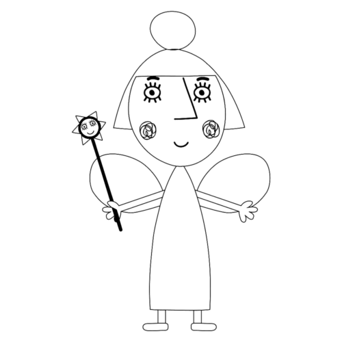 Elf Nanny Plum Easy Coloring Page
