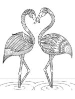 Flamingos Mandala Coloring Page