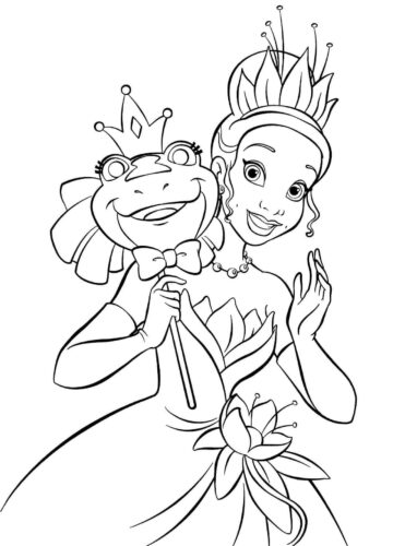 Frog Tiana Coloring Page 1 Frog Tiana Coloring Page