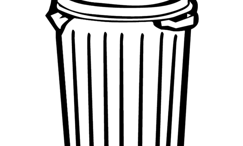 Garbage Can Coloring Page