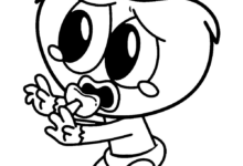Huggy Wuggy Baby Coloring Page