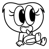 Kissy Missy Baby Coloring Page