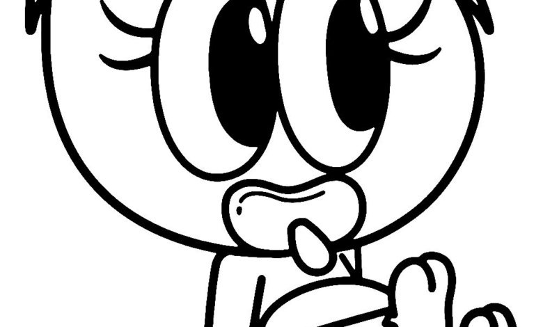 Kissy Missy Baby Coloring Page
