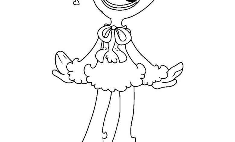 Kissy Missy Dress Coloring Page