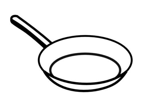Kitchen Frying Pan Coloring Page