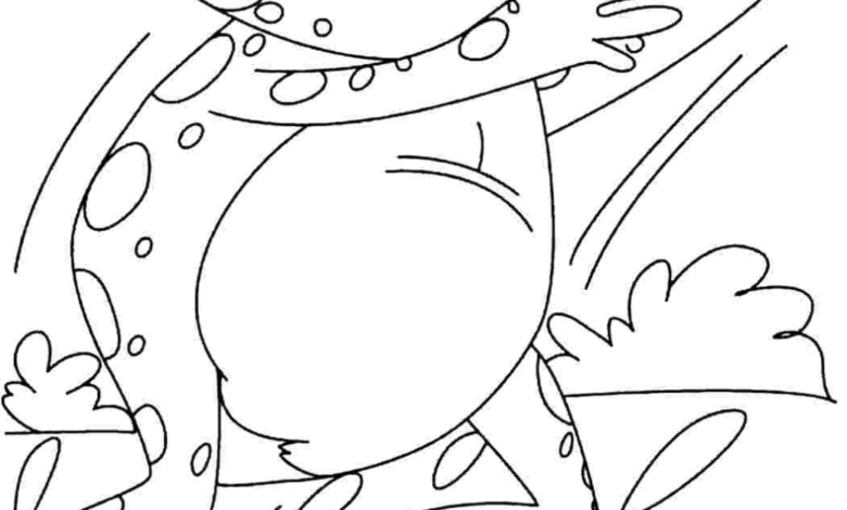 Leaping Frog Coloring Page