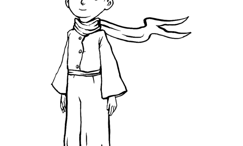 Little Prince Easy Coloring Page