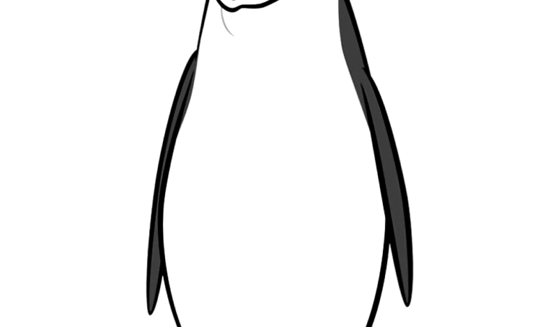 Madagascar Rico Penguin Easy Coloring Page