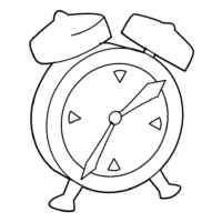 Mechanical Alarm Clock Coloring Page