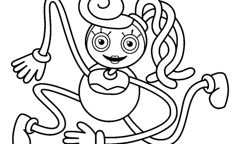 Mommy Long Legs Poppy Playtime Coloring Page
