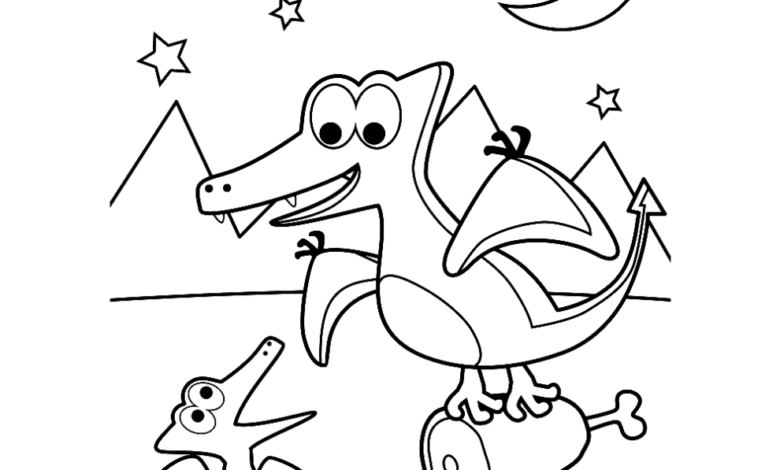 Mother Baby Dragon Coloring Page