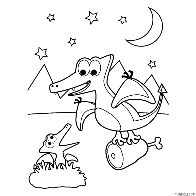 Mother Baby Dragon Coloring Page » Turkau