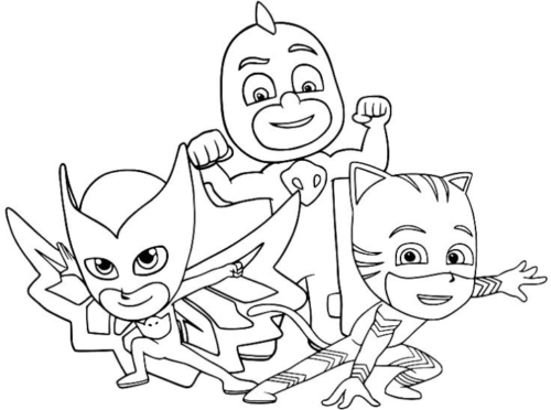 Pjmask Heroes Coloring Page