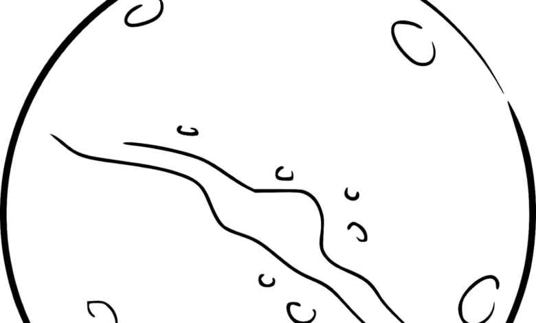 Planet Mars Coloring Page