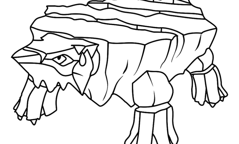 Pokemon Avalugg Easy Coloring Page