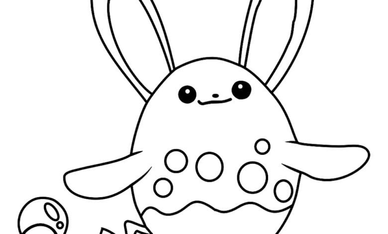 Pokemon Azumarill Easy Coloring Page