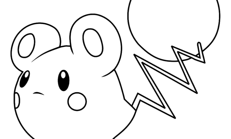 Pokemon Azurill Easy Coloring Page