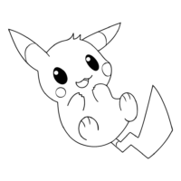 Pokemon Baby Pikachu Coloring Page
