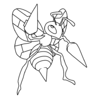 Pokemon Beedrill Coloring Page
