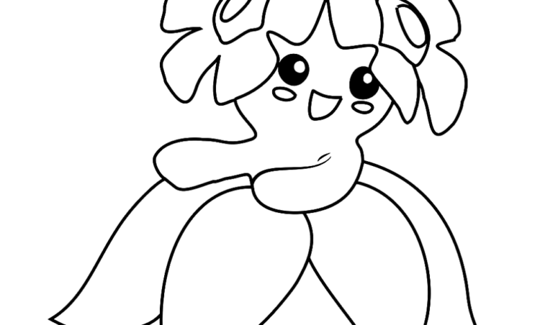 Pokemon Bellossom Easy Coloring Page