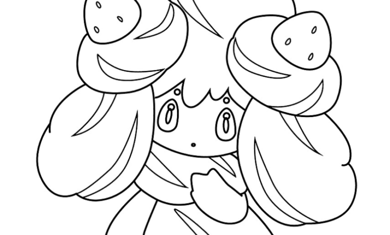 Pokemon Confused Alcremie Coloring Page