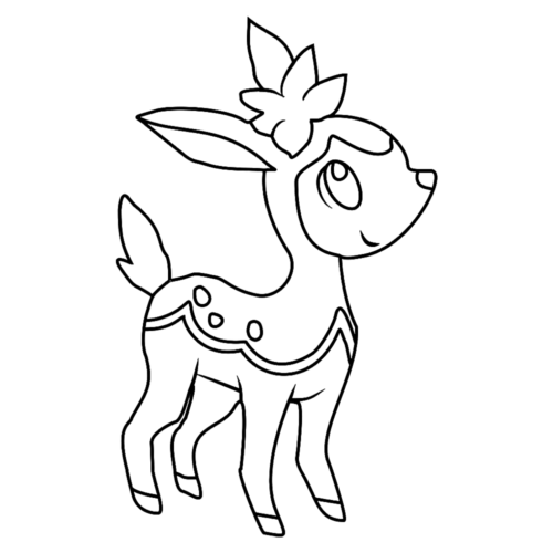 Pokemon Deerling Easy Coloring Page