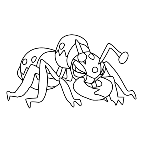 Pokemon Durant Easy Coloring Page