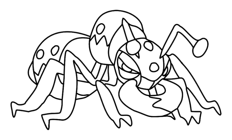 Pokemon Durant Easy Coloring Page