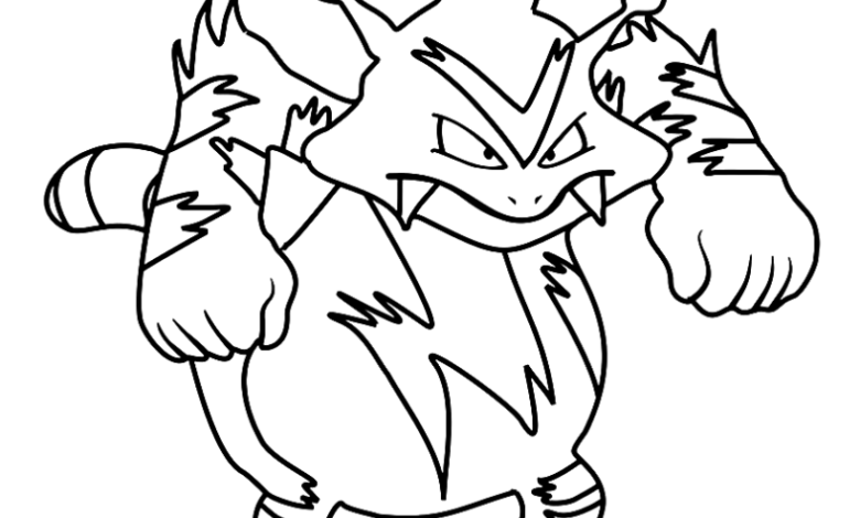 Pokemon Electricabuzz Easy Coloring Page