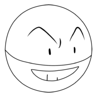 Pokemon Electrode Easy Coloring Page