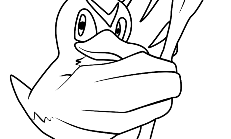 Pokemon Farfetch'd Easy Coloring Page