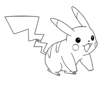 Pokemon Funny Pikachu Coloring Page