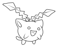 Pokemon Hoppip Easy Coloring Page