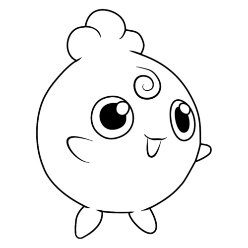 Pokemon Igglybuff Easy Coloring Page