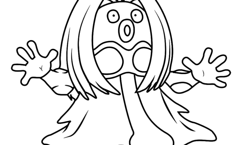 Pokemon Jinx Easy Coloring Page