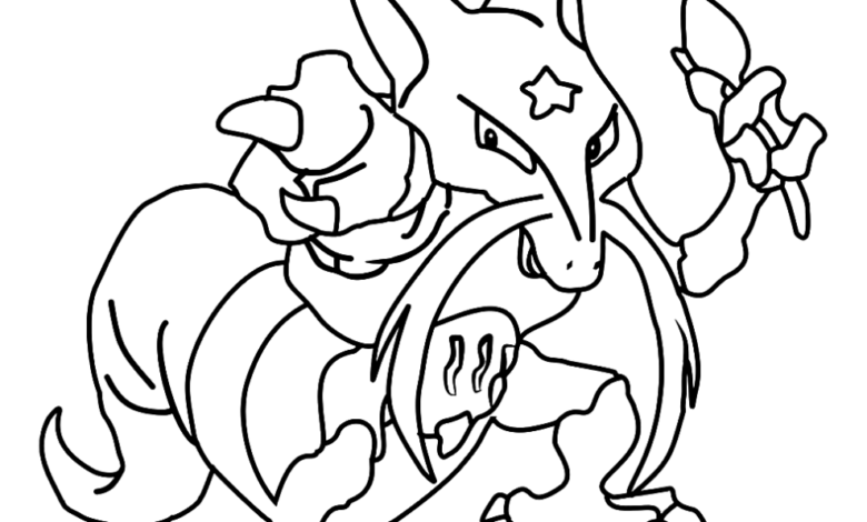 Pokemon Kadabra Easy Coloring Page