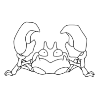 Pokemon Krabby Easy Coloring Page