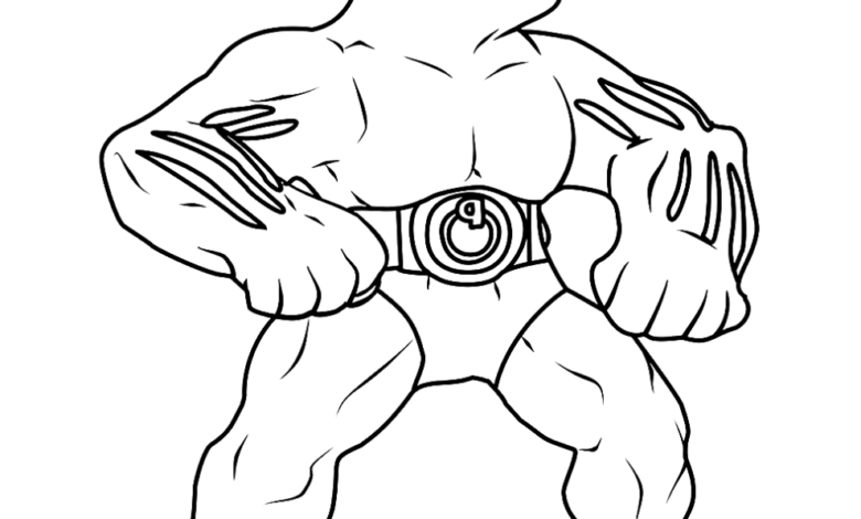 Pokemon Machok Easy Coloring Page