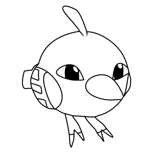 Pokemon Natu Easy Coloring Page