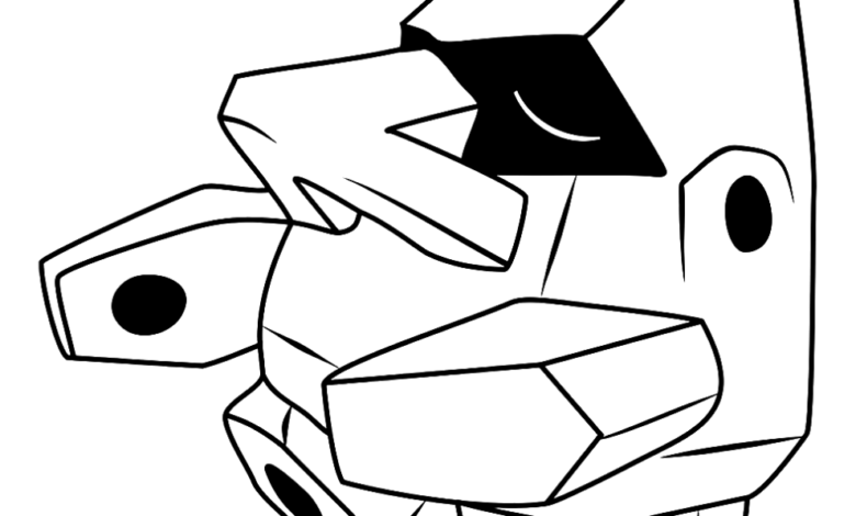 Pokemon Nosepass Easy Coloring Page