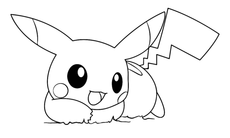 Pokemon Pikachu Love Coloring Page