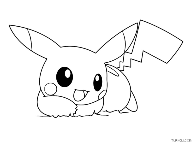 Pokemon Pikachu Love Coloring Page » Turkau