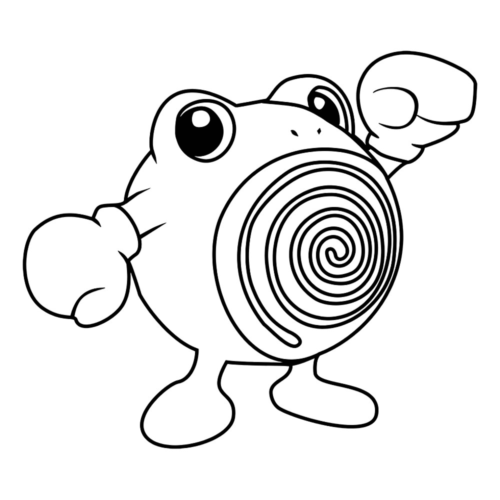 Pokemon Poliwhirl Strong Coloring Page