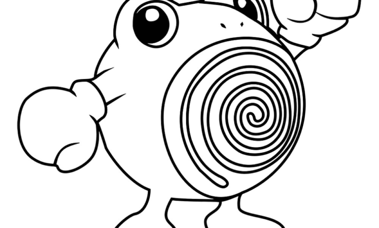 Pokemon Poliwhirl Strong Coloring Page
