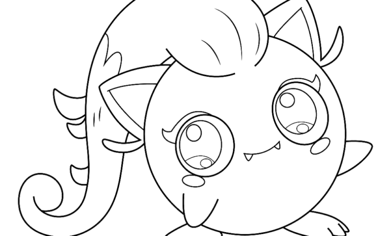 Pokemon Screaming Tail Easy Coloring Page