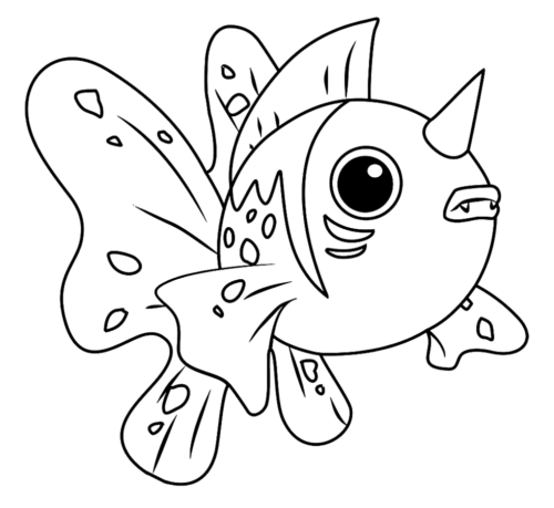 Pokemon Seaking Fish Coloring Page