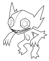 Pokemon Sebalay Easy Coloring Page