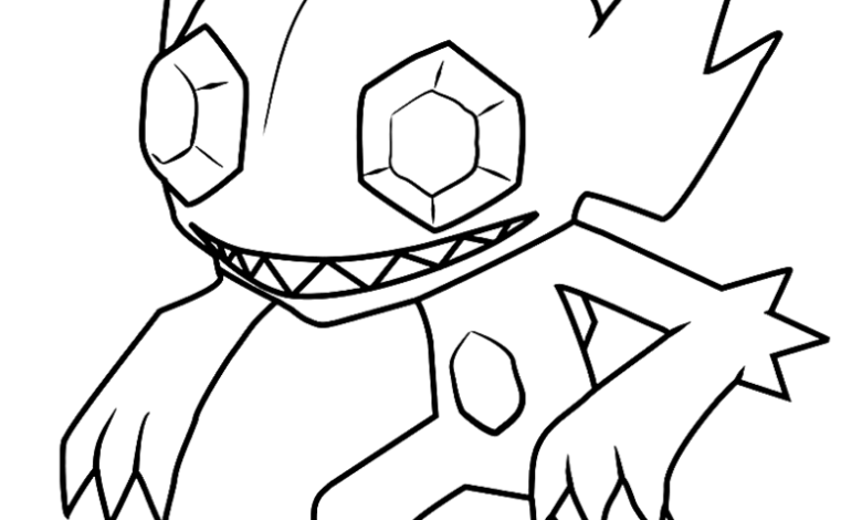 Pokemon Sebalay Easy Coloring Page » Turkau