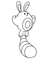 Pokemon Sentret Easy Coloring Page